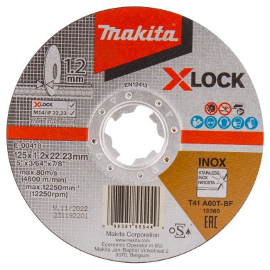 TARCZA 125X1,2 X-LOCK MAKITA E-00418
